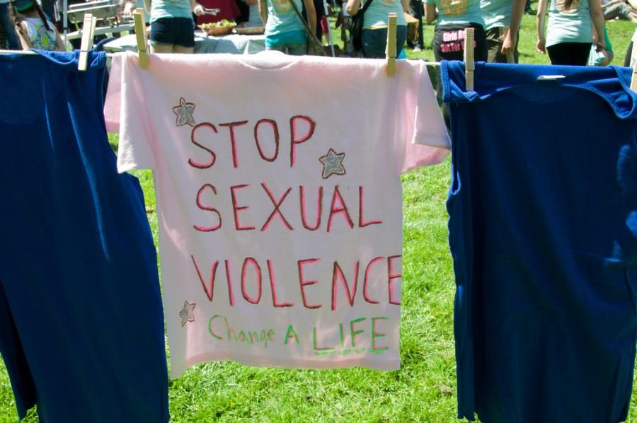 A clothesline at a Walk Against Rape event in San Francisco displays this shirt imploring the cessation of sexual violence. Sexual assault is an extremely controversial topic and many people do not understand or acknowledge the full, traumatic impact it can have on someone who has experienced it.