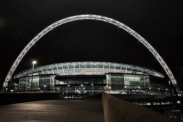 Wembley+Stadium+in+London%2C+England+primarily+serves+as+the+home+stadium+for+the+England+national+soccer+team.+