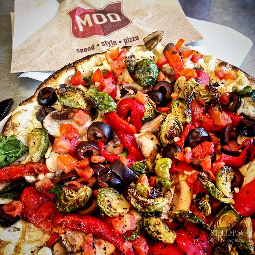 MOD's vegan pizza.