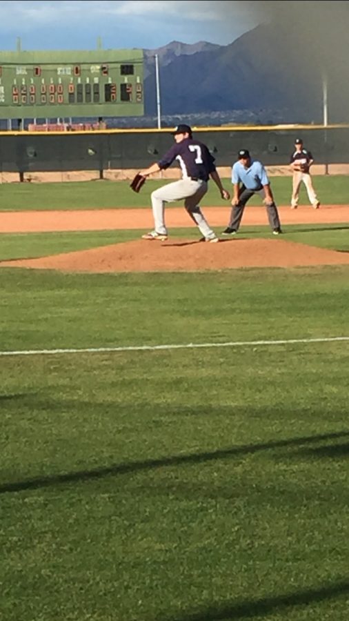 Paradise Valley Community College Pumas pitcher Matt Sweeney delivers a pitch during his teams 5-1 win at Scottsdale Community College on Tuesday, Feb. 14.