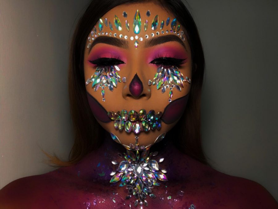 One of the works that the make-up artist does