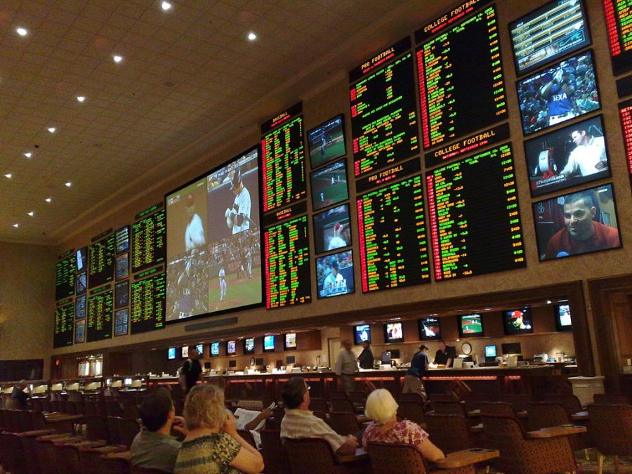 One of the many sports books in a Las Vegas casino.
