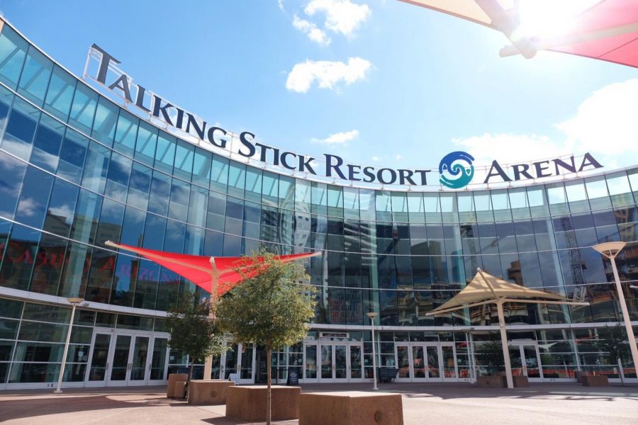 Courtyard of Talking Stick Resort Arena, home of the Phoenix Suns.