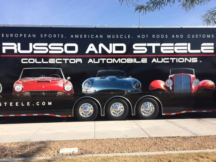 A trailer/billboard for Russo and Steele
