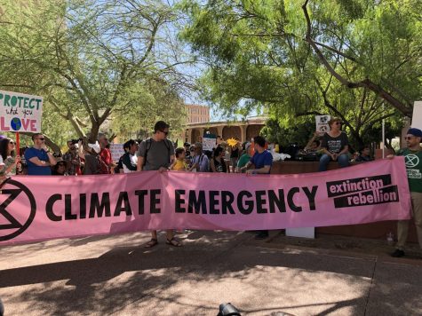 Youth activists protesting for a climate emergency