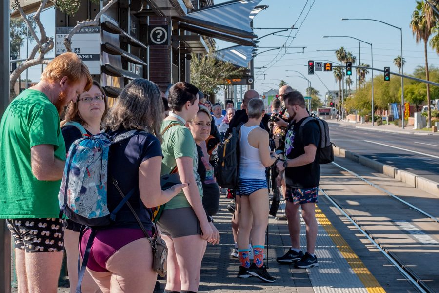 Phoenix No Pants Light Rail Ride 