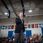 On the eve of the Iowa caucuses, Vice President Joe Biden holds a campaign rally at Hiatt Middle School.