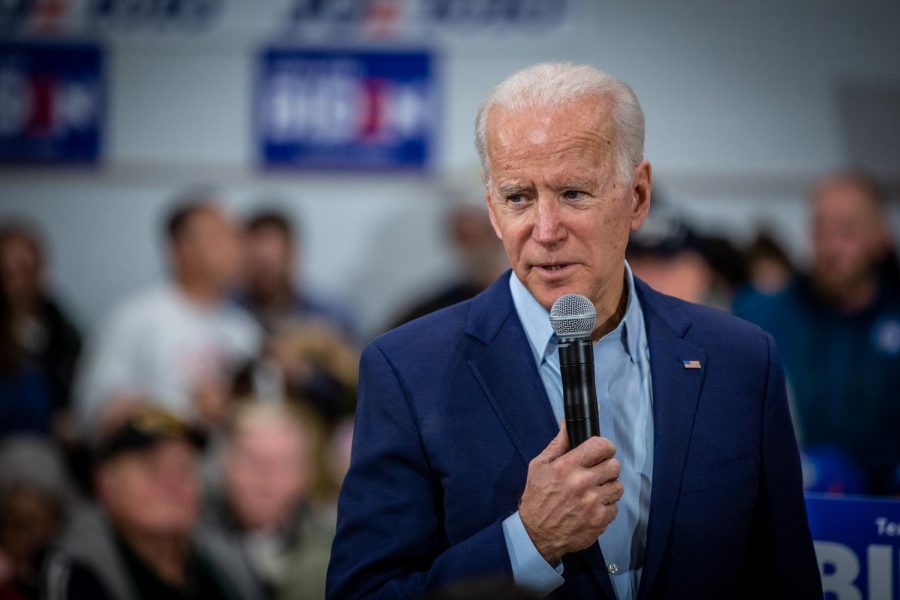 Former Vice President, Joe Biden at a campaign rally in Des Moines.
