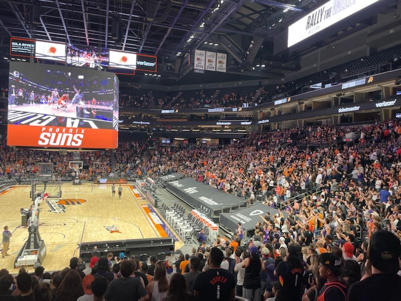 The crowd was rocking at the Road Game Rally at Phoenix Suns Arena Saturday night