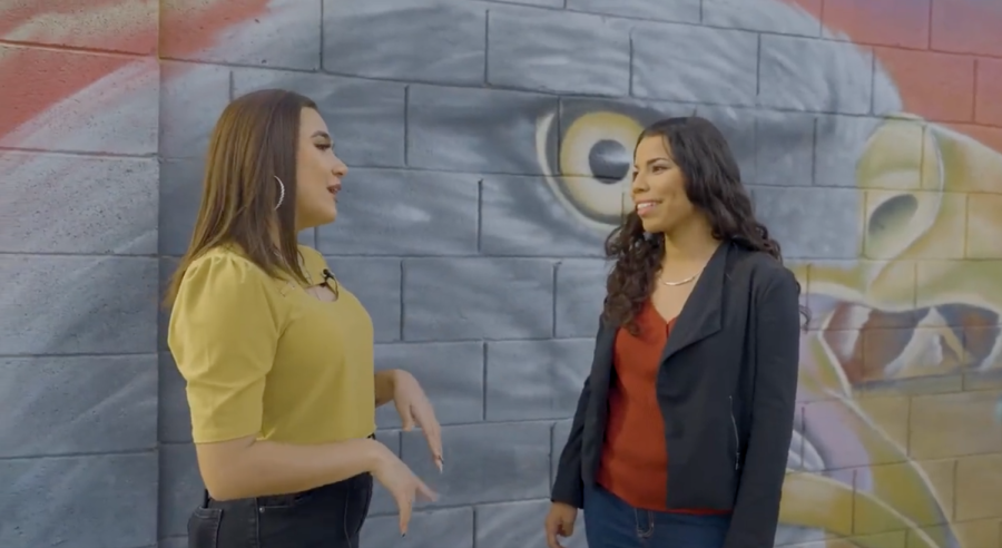 Anna Abeytia (left) and Analise Ortiz (right) in an ad announcing their joint candidacy.