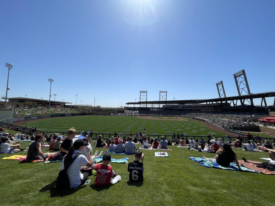A great day for a Spring Training game at Salt River Fields at Talking Stick