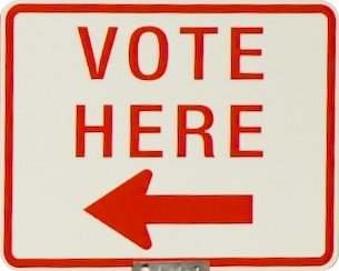 Polling place sign