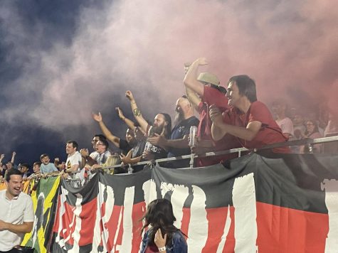 Fans in the infamous South End Zone celebrate after Danny Trejos goal