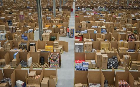 A one million square-foot Amazon fulfilment center in Fife, Scotland - similar in size to the new Mesa facility 