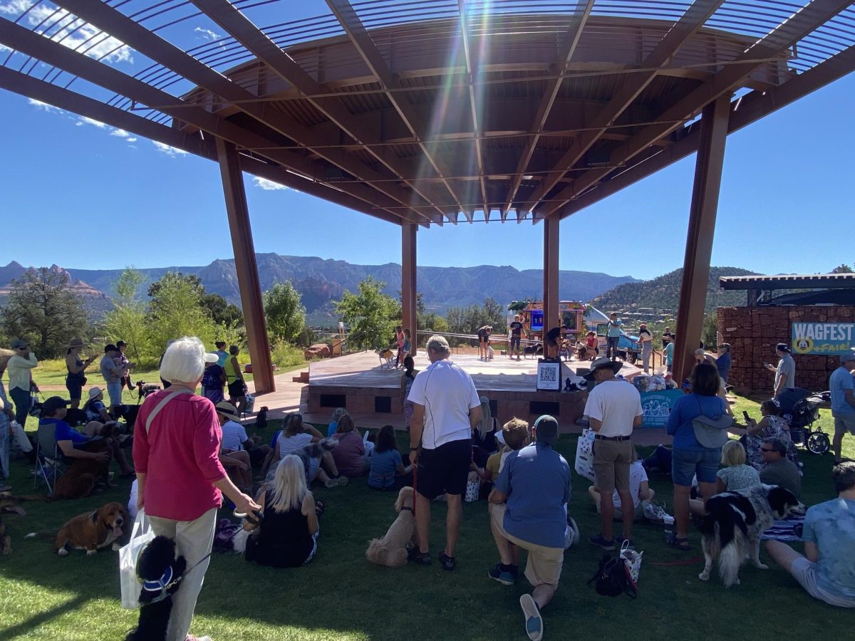 Eventgoers+at+Wagfest+in+Sedona+enjoy+a+round+of+Doggie+Musical+Chairs+on+Saturday