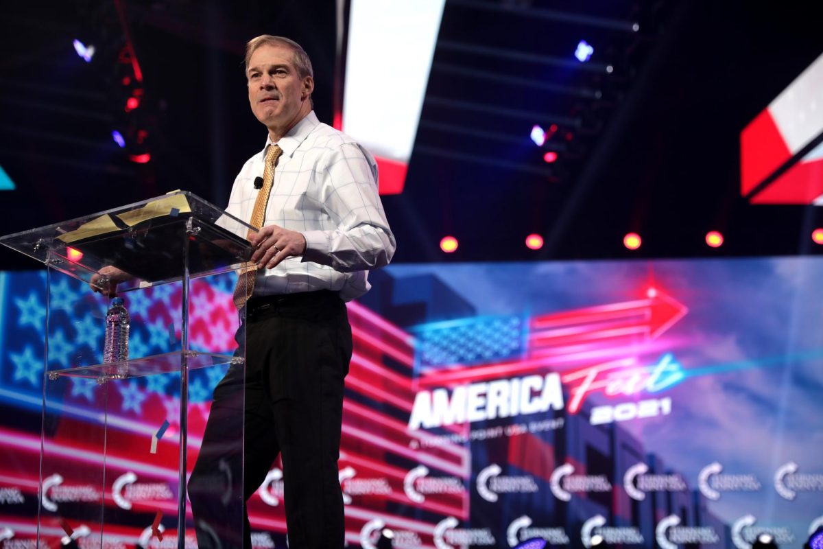 Rep. Jim Jordan of Ohio speaks at the ultra-conservative AmericaFest rally in Phoenix 2021