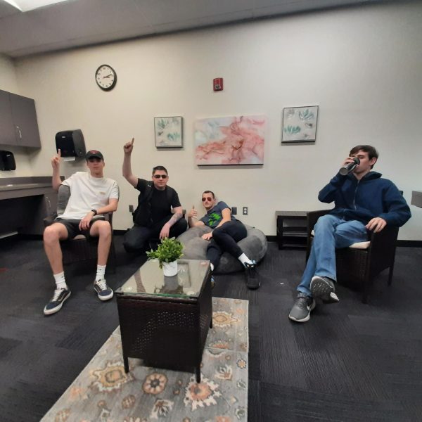 The guys hanging out in SCCs Reflection Room
