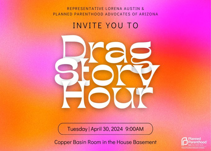  Invite to Drag Story Hour—Arizona House Copper Basin Room