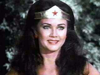 Lynda Carter as "Wonder Woman"