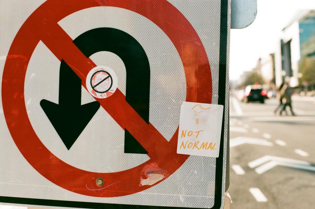 No U-Turn sign, Constitution Avenue Washington D.C.
