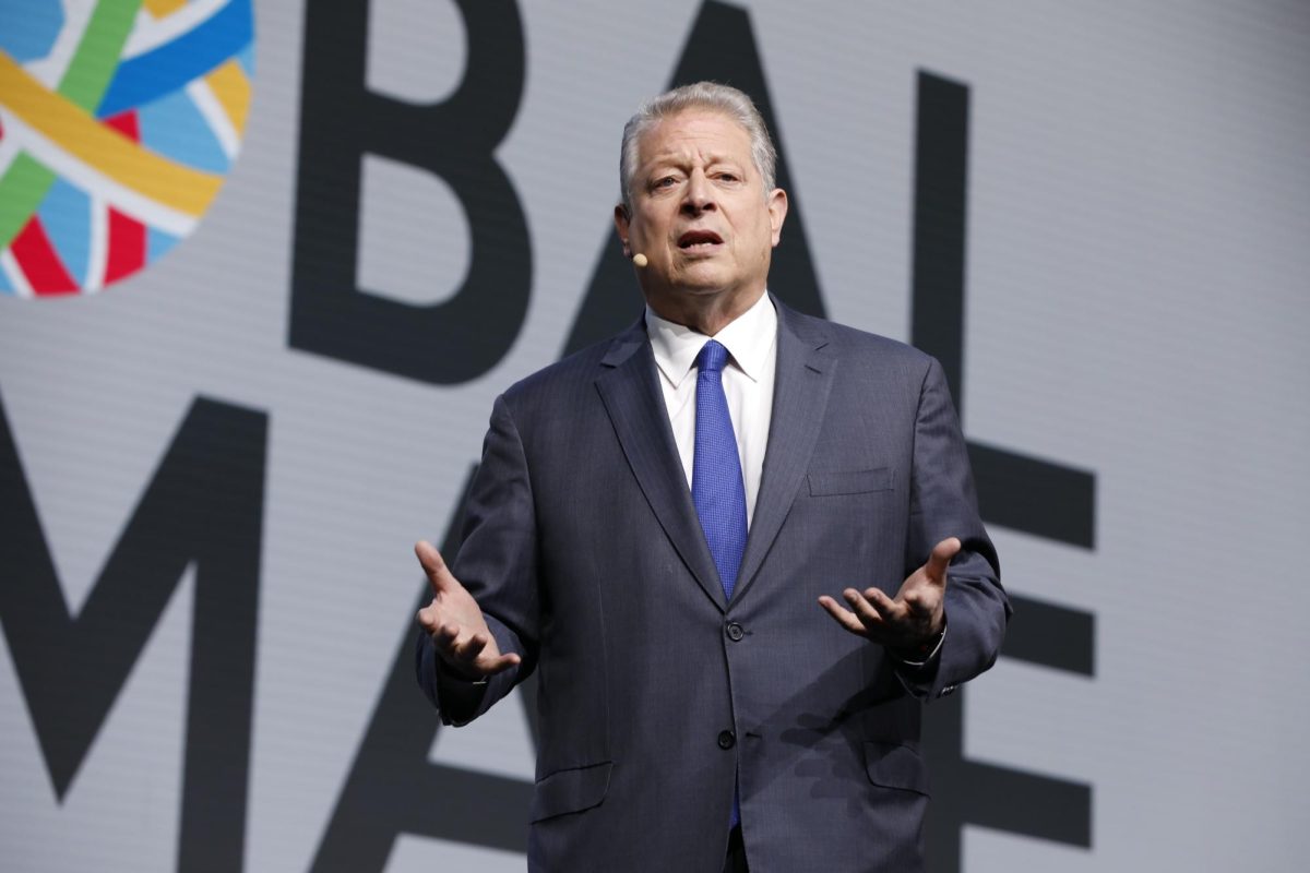 Former Vice President of the United States, Al Gore speaks at Global Climate Action Summit