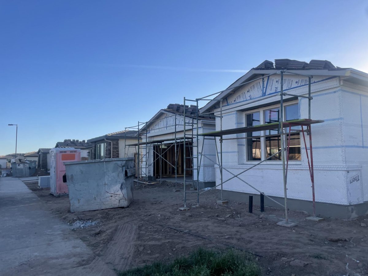 Housing construction, Queen Creek on Meridian and Ocotillo