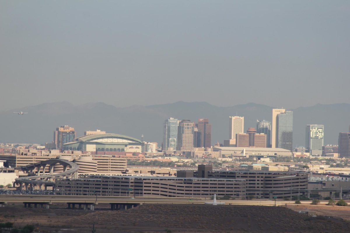 Haze seen from Sky Harbor/Downtown Phoenix