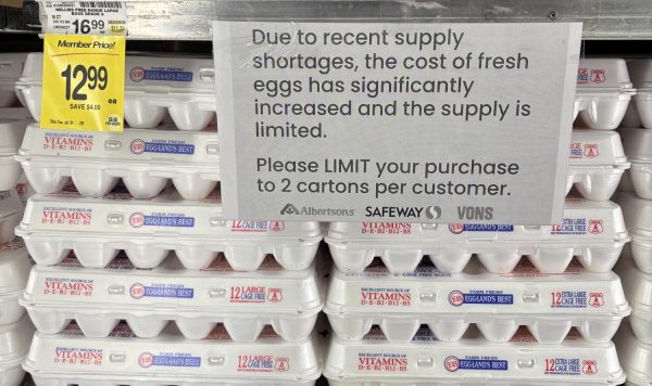 Egg refrigerator in local Valley supermarket.