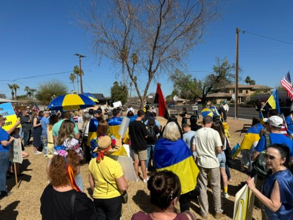 Zelensky receives “full backing” from U.K. day after Trump/Vance berating of Ukrainian President during White House meeting—Arizonans rally in support of Ukraine