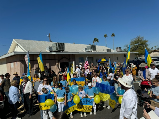 One of many rallies in Arizona for the support of Ukraine