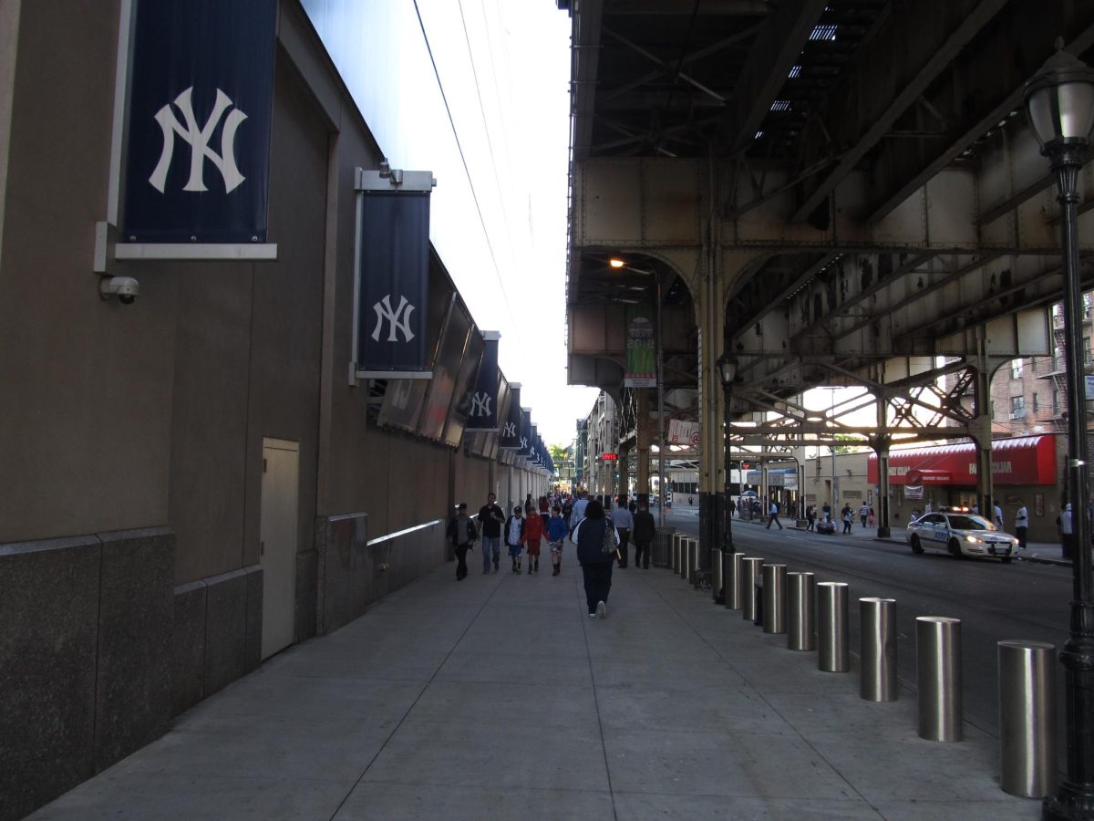 River Avenue side of Yankee Stadium in Bronx New York