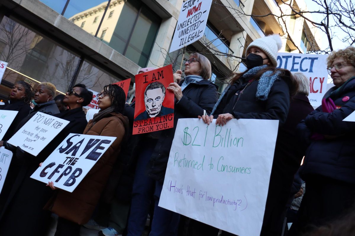 HANDS OFF THE CFPB RALLY at (Consumer Financial Protection Bureau) in Washington DC Feb. 2025