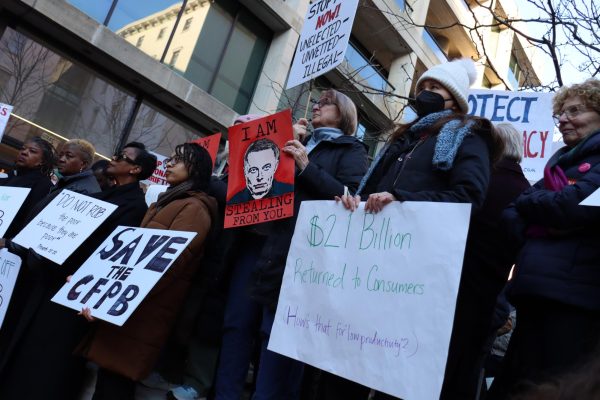 HANDS OFF THE CFPB RALLY at (Consumer Financial Protection Bureau) in Washington DC Feb. 2025