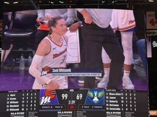 Sharpshooter for Phoenix Mercury, Sami Whitcomb, in blowout win over the Dallas Wings