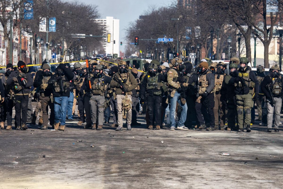 ICE and Border Patrol agents on Nicollet Avenue on January 24, 2026. This follows the shooting death of Minneapolis resident Alex Pretti.  Pretti is the second person killed and third person shot by federal agents in Minneapolis this month.
